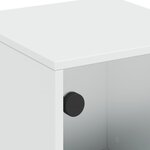 vidaXL Tables de chevet avec portes en verre 2 Pièces blanc 35x37x50 cm