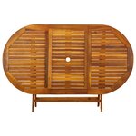 vidaXL Ensemble à manger d'extérieur 7 Pièces Bois d'acacia solide