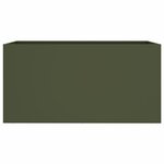 vidaXL Jardinière vert olive 62x30x29 cm acier