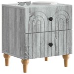 vidaXL Cabinet de chevet 2 Pièces Sonoma gris 43 x 34 5 x 48 cm