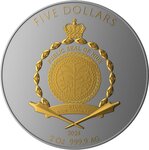 Pièce de monnaie en Argent 5 Dollars g 62.2 (2 oz) Millésime 2024 Phoenix and Dragon PHOENIX AND DRAGON