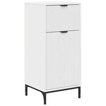 vidaXL Cabinet de salle de bain avec tiroir Blanc 39.5 x 36 x 88 cm