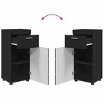 vidaXL Ensemble de mobilier de salle de bain avec tiroir TULUM Noir