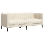 vidaXL Ensemble de canapés 3 Pièces crème tissu
