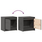 vidaXL Table de chevet Gris 40x30 5x40 cm Bois de pin massif