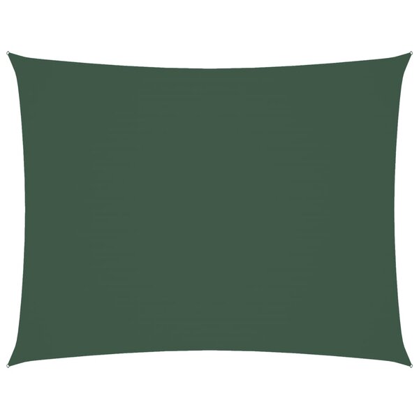 vidaXL Voile de parasol tissu oxford rectangulaire 5x7 m vert foncé