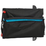 vidaXL Remorque de vélo noir et bleu 45 kg fer