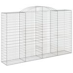 vidaXL Panier de gabions arqué 300x50x180/200 cm Fer galvanisé