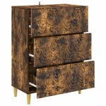 vidaXL Armoire à tiroirs Chêne fumé 66 x 34 5 x 90 cm