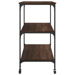vidaXL Chariot de cuisine chêne marron 102x50x95 cm bois d'ingénierie