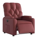 vidaXL Fauteuil inclinable électrique Rouge bordeaux Similicuir