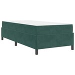 vidaXL Cadre de lit avec matelas Vert foncé 100 x 200 cm tissu