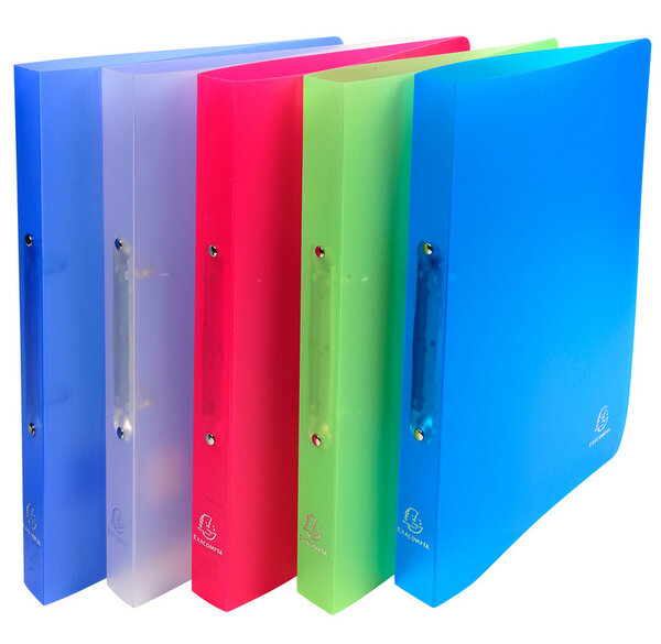 Classeur 2 anneaux 20 mm polypropylène Chromaline - A4  couleurs aléatoires x 10 EXACOMPTA