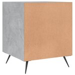 vidaXL Table de chevet gris béton 40x40x50 cm bois d’ingénierie