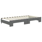 vidaXL Lit de jour avec gigogne sans matelas gris foncé 100x200 cm