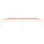 vidaXL Cadre de lit Blanc Bois massif 180x200 cm Super King