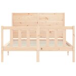 vidaXL Cadre de lit sans matelas bois de pin massif