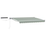 vidaXL Auvent rétractable électrique Vert et blanc 3 x 2 5 m