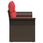 vidaXL Canapé de jardin avec coussin 141 x 62 x 69 cm polyrotin