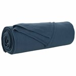 vidaXL Jeté Bleu marine 280 x 210 cm Toison