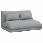 vidaXL Fauteuil de sol ajustable Gris clair Tissu