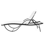 Vidaxl chaises longues 2 pièces avec table résine tressée noir