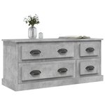 vidaXL Meuble TV gris béton 100x35 5x45 cm bois d'ingénierie
