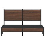 vidaXL Cadre de lit en métal sans matelas chêne marron 150x200 cm