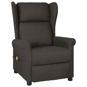 vidaXL Fauteuil de massage Taupe Tissu