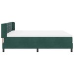 vidaXL Lit à ressorts avec matelas Vert foncé 200 x 180 cm Polyester