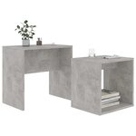 vidaXL Ensemble de table basse Gris béton 48x30x45 cm Bois ingénierie