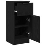 vidaXL Buffet Chêne Noir Chêne noir 30 x 30 x 70 cm Bois d'ingénierie