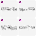 vidaXL Ensemble de canapés d'extérieur 7 Pièces Blanc et Beige