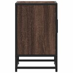 vidaXL Table de chevet chêne marron 40x31x50cm bois d'ingénierie métal