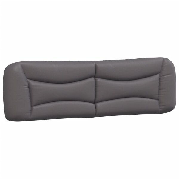 vidaXL Coussin de tête de lit gris 180 cm similicuir