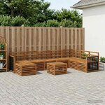 vidaXL Ensemble de canapés d'extérieur 6 Pièces Naturel