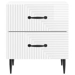 vidaXL Cabinet de chevet Blanc brillant 43 x 34 5 x 47 5 cm