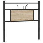 vidaXL Tête de lit chêne sonoma 90 cm bois d'ingénierie et acier