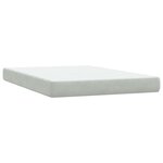 vidaXL Sommier à lattes de lit et matelas gris clair 160x210cm velours