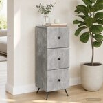 vidaXL Armoire à tiroirs Gris béton 33 x 34 5 x 90 cm