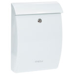 Boîte aux lettres en plastique  Mininova E5331  Robuste  Anticorrosion  Blanc