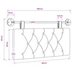 vidaXL Tête de lit suspendue Bleu Velours