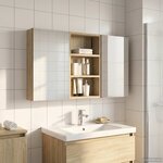 vidaXL Ensemble de Meubles de Salle de Bain 3 Pièces 90 x 10 5 x 50 cm
