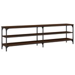 vidaXL Meuble TV chêne marron 180x30x50 cm bois d'ingénierie et métal