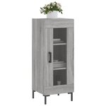 vidaXL Buffet Sonoma gris 34 5x34x90 cm Bois d'ingénierie