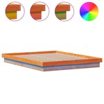 vidaXL Cadre de lit à LED sans matelas 150x200 cm bois massif