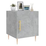 vidaXL Table de chevet gris béton 40x40x50 cm bois d’ingénierie