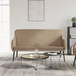 vidaXL Banc Cappuccino 110x76x80 cm Similicuir