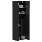 vidaXL Armoire de rangement Chêne noir 70 x 42 5 x 225 cm