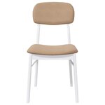 vidaXL Chaises à manger coussins 2 Pièces blanc bois massif caoutchouc